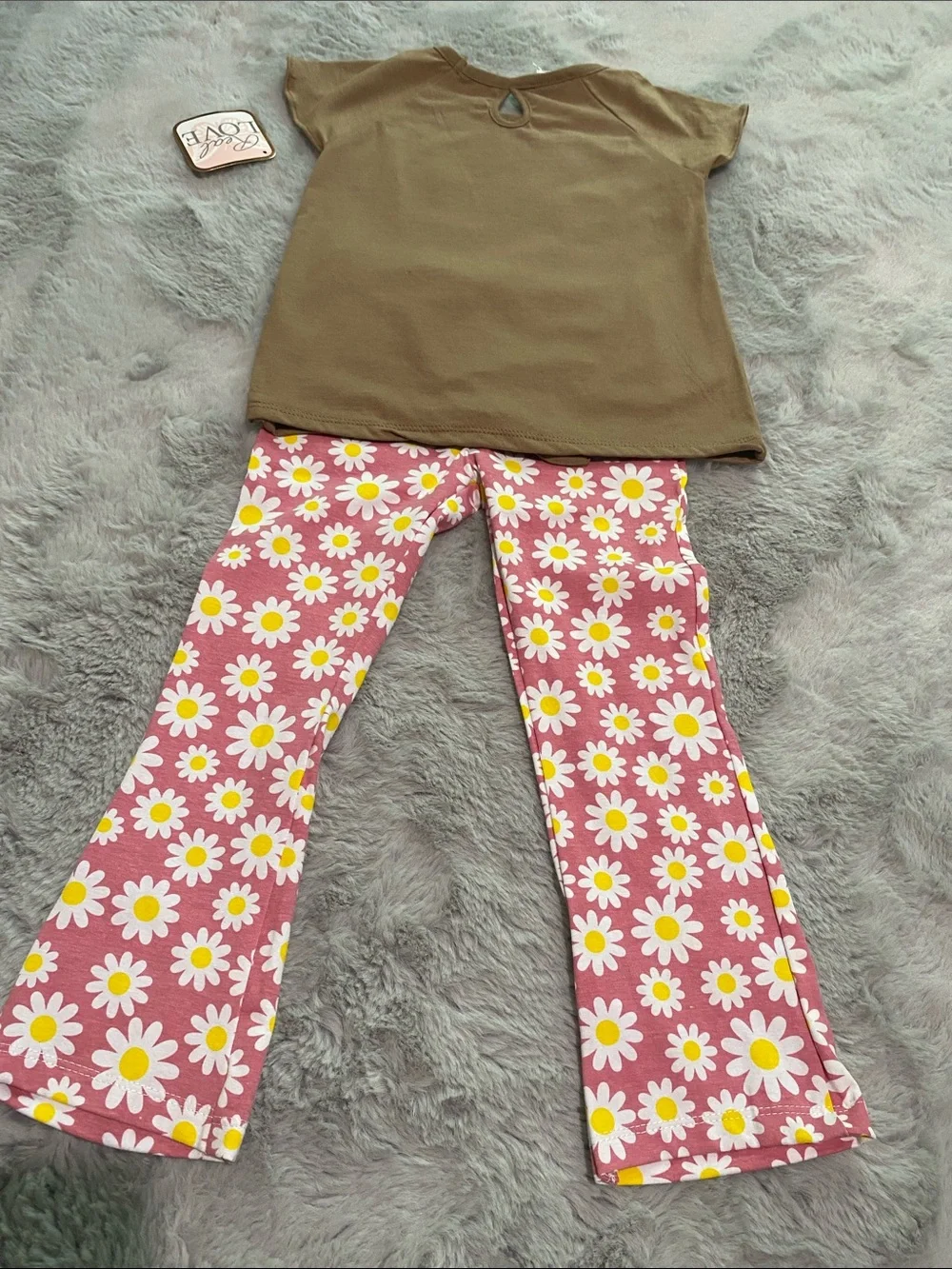 Kids Daisy Tunic & Pink Daisy Leggings  Summer Outfit